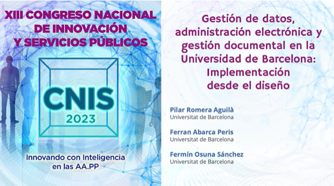 Oficina Adm. Electrònica i Gestió Documental UB tweet media