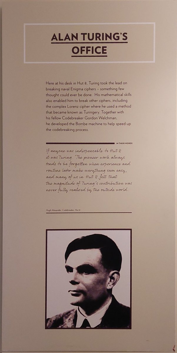 At Bletchley Park today, which is great, but they do seem to be deliberately silent on how awfully Turing was treated after the war :|