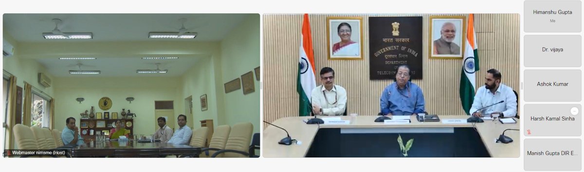 NTIPRIT, Ghaziabad signed MoU(Memorandum of Understanding) with NIMSME, Hyderabad. The MoU signing ceremony between two institutes was held online Today. DG NTIPRIT Sh. Debkumar Chakrabarti and DG NIMSME Dr. S. Glory Swarupa, graced this occasion and signed the MoU.