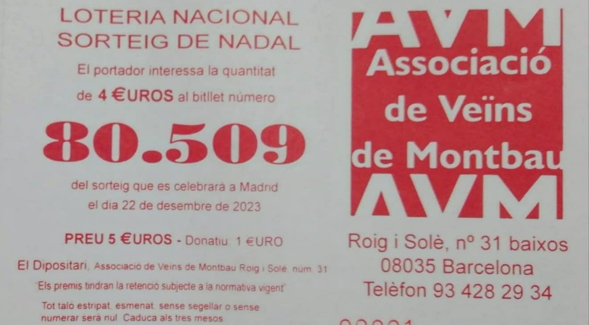 📢 Recordeu que ja teniu disponible als comerços la loteria de Nadal de l' #avvmontbau !!!
AQUEST ANY TOCA !!!!