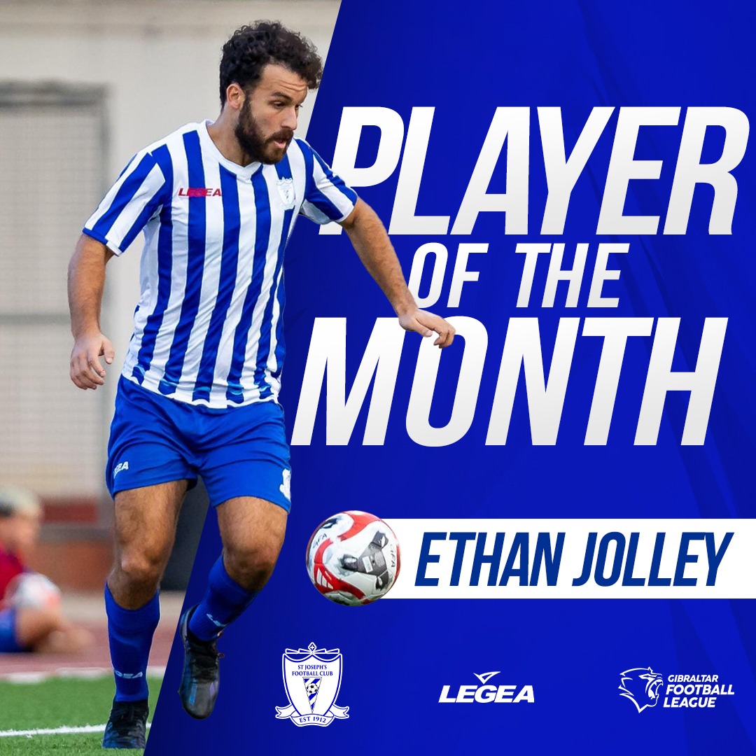 ✍🏻 Our Saints player of the month is Gibraltar's Ethan Jolley.

Congratulations and keep up the hard work! 💪💙
<a href="/EthanJolley_97/">Ethan Jolley</a> 

#StJosephsFC
#ForeverBlue
