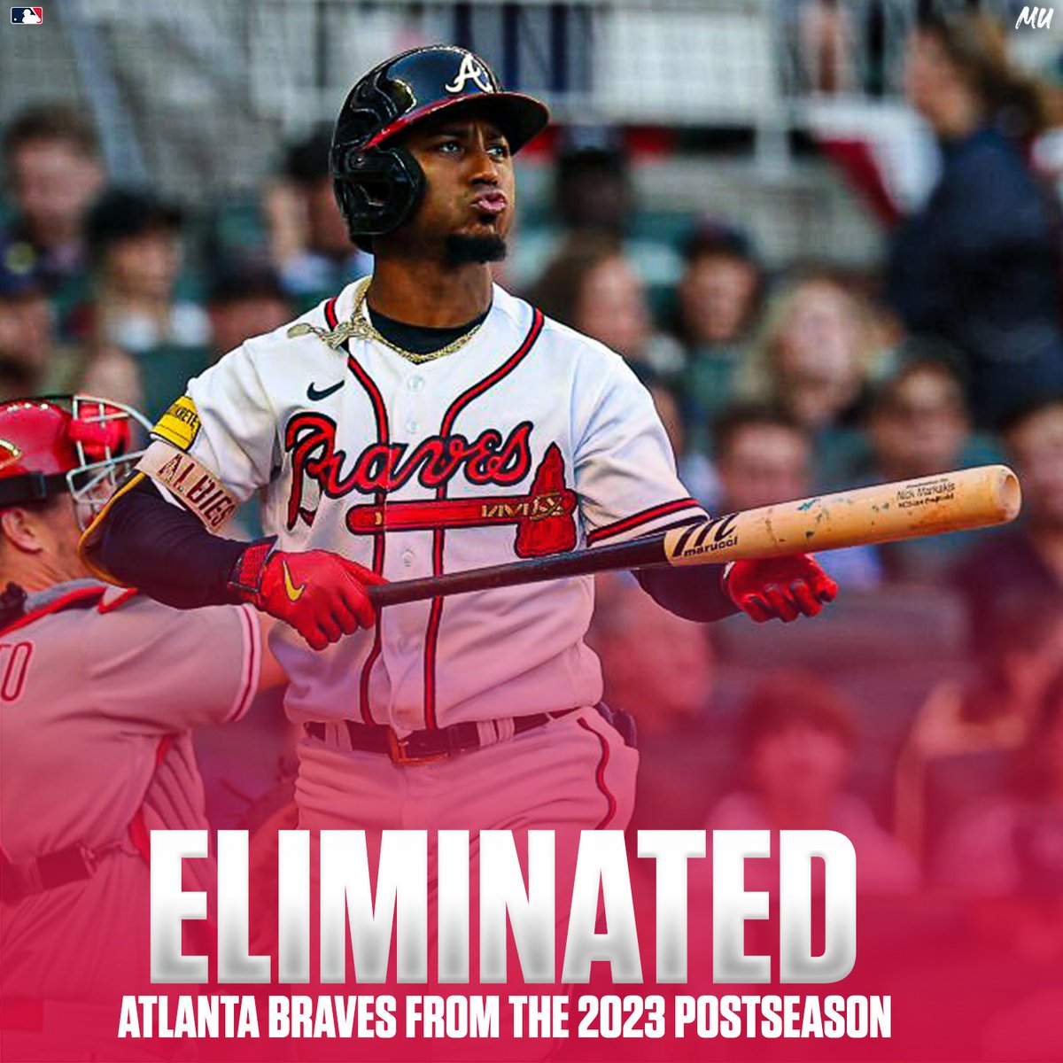 The Braves have been eliminated from the 2023 postseason. #AsOneATL