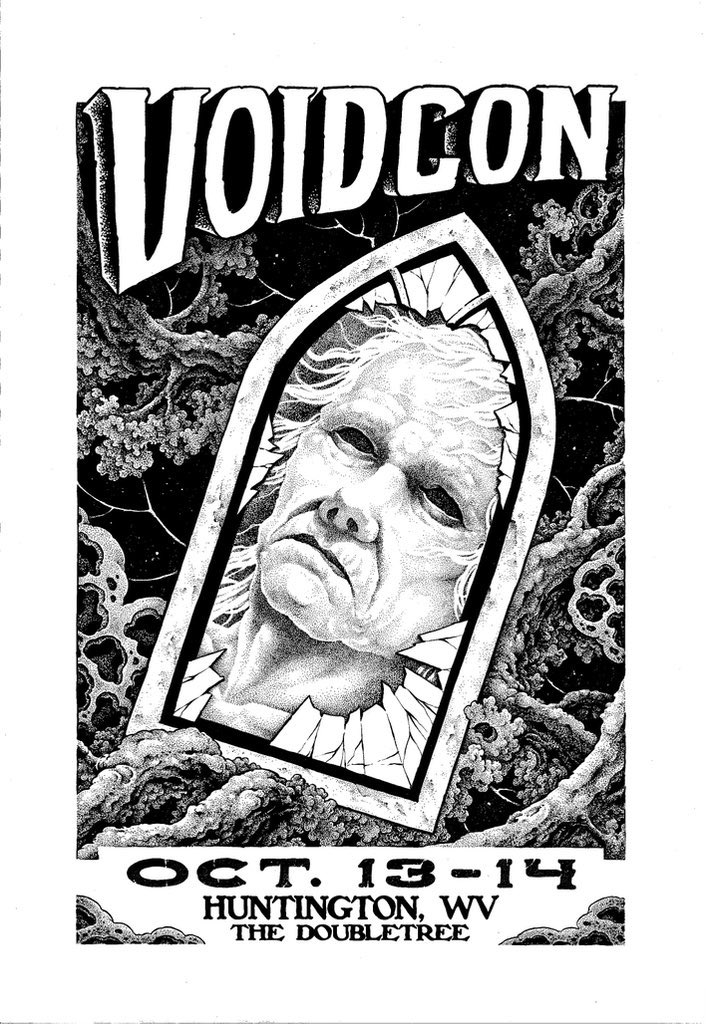 WholeTimeDavid's tweet photo. We bout to be on the way to #VoidCon in a few to try and figure out who this old ass boa is in this promo pic for the event https://t.co/78mSwlKLC6