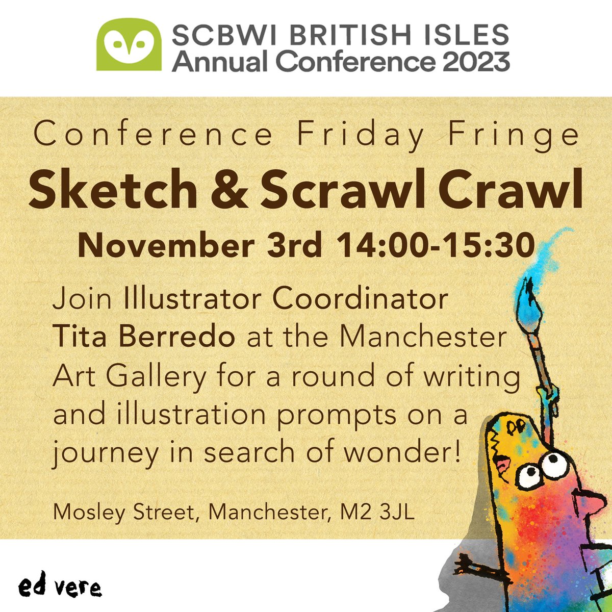 Children’s Writers and Illustrators, come and join me on this @SCBWI_BI Conference Fringe Event!