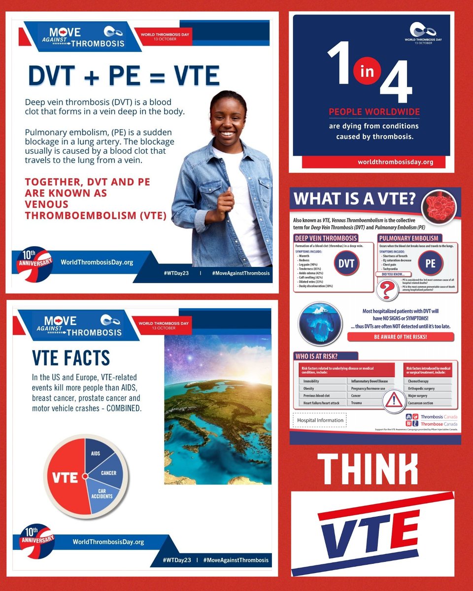 Venous thromboembolism (VTE) or blood clots are underdiagnosed and serious but preventable condition. It is important to know about VTE because it can happen to anybody at any age and cause serious illness, disability, and in some cases, death. VTE can be prevented <a href="/thrombosisday/">World Thrombosis Day</a>