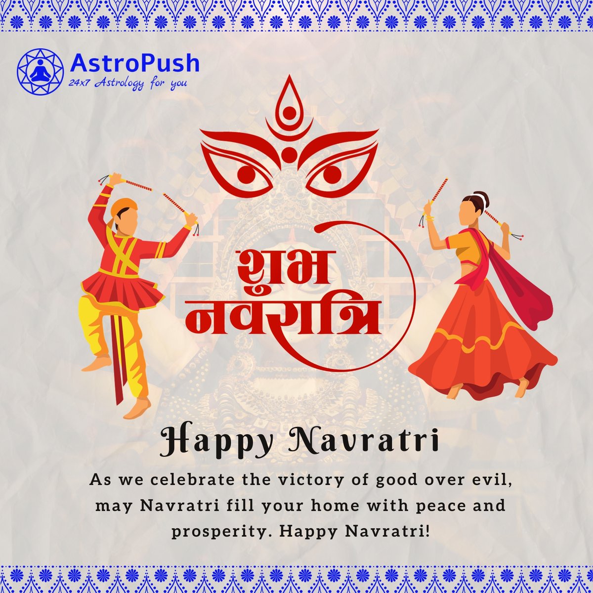 AstroPush's tweet image. Wishing you all a vibrant and joyful Navratri!"May the divine grace of Maa Durga shower your life with love and abundance.

Celebrate Navratri with devotion and happiness and receive the blessings of Maa Durga.

#AstroPush #NavratriJoy #DivineGrace #DurgaBlessings #FestiveSpirit