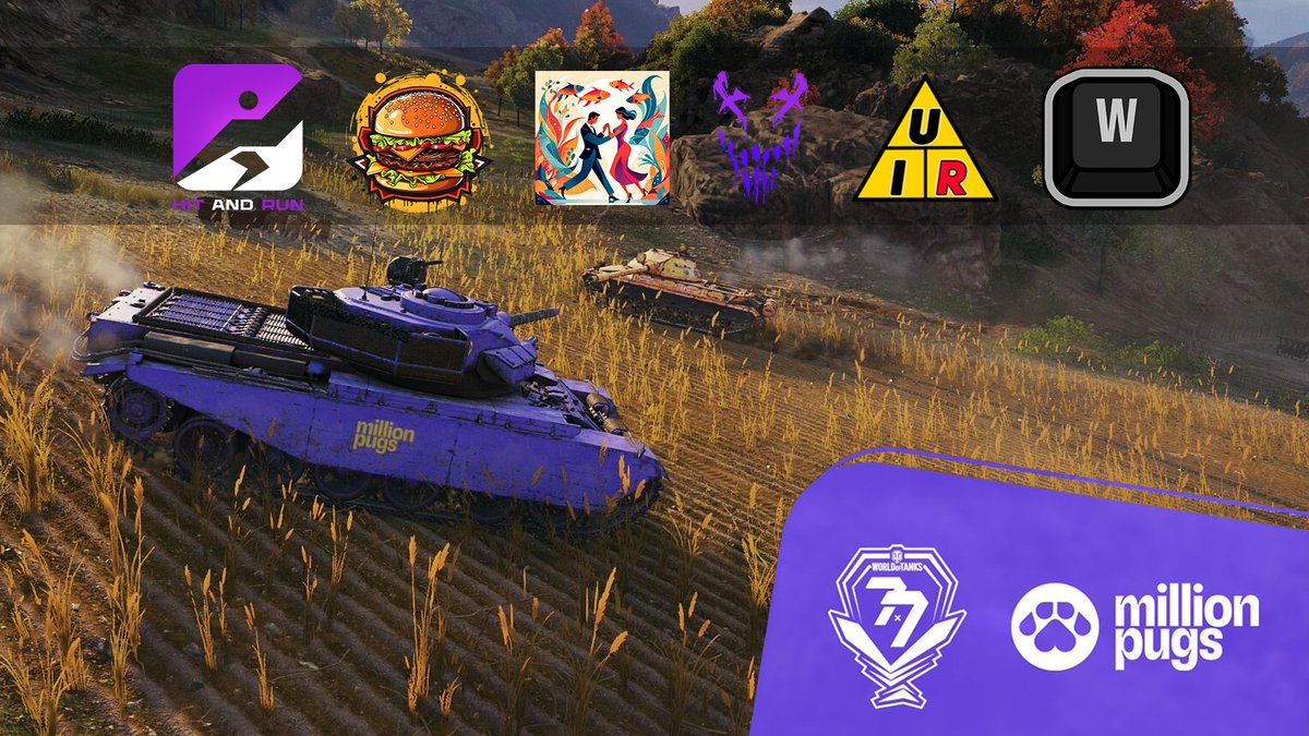 The perfect combo of streams &amp; giveaway starts TODAY! <a href="/MillionPugs/">MillionPugs</a> 7v7 Tournament is here! 🤠 

Tune in today at 18:00 CEST and on October 14-15 at 16:00 CEST on our Twitch! 📷 Get the Bat.-Châtillon Bourrasque, SuperPershing, and more! 📷

 tanks.ly/3LTvPs2 

#millionpugs