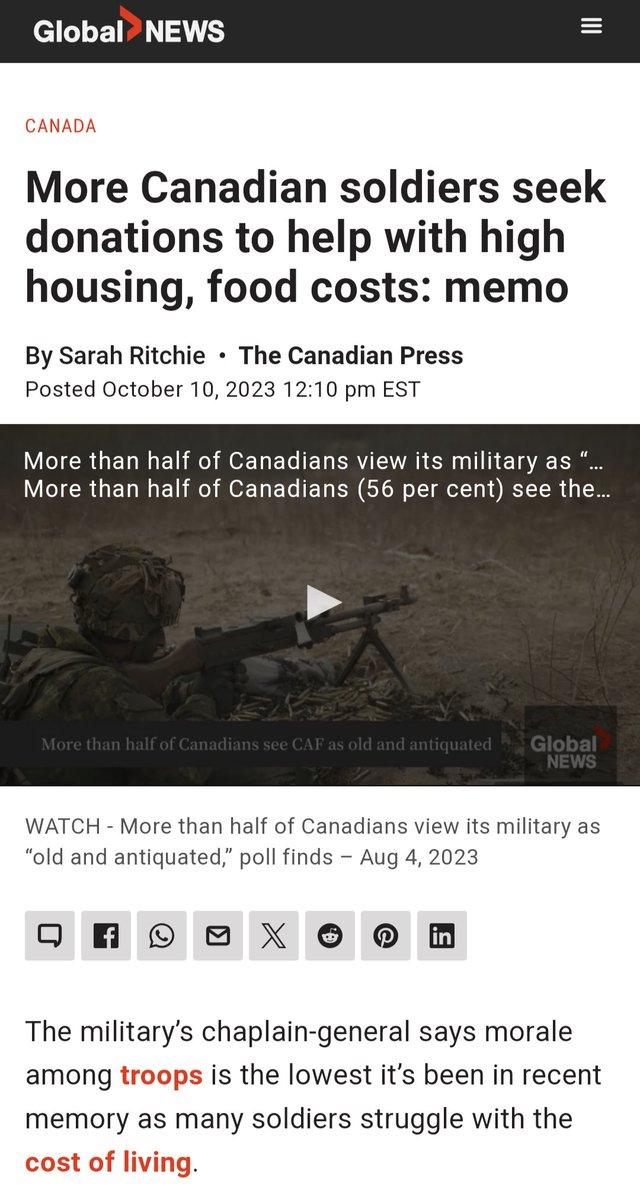 What Canada has done to its military is shameful. We can house refugees in the Hilton but our soldiers have to seek donations to survive. 

#CanadaHasFallen