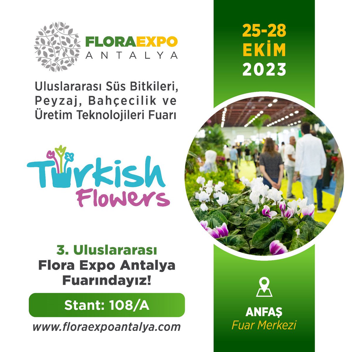 FloraExpoAnt's tweet photo. Turkish Flowers Flora Expo Antalya’da!

#flora #floraldesign #floraexpo #floraexpoantalya #süsbitkileri #süsbitkilerifuarı #süsbitkileriyetiştiriciliği #fidancılık #kentmobilyaları #peyzaj #peyzajtasarım #peyzajmimarlığı #peyzajfuarı #gardening #gardenlife https://t.co/Bc7VWdHFy5