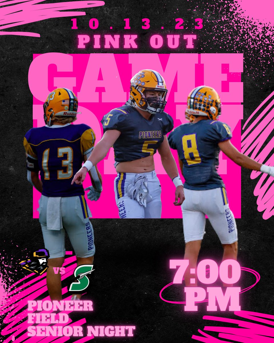Varsity Football Tonight at 7:00 PM Theme: Pink Out