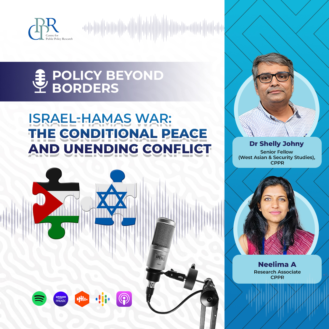 CPPRIndia's tweet photo. #PolicyBeyondBorders
Tune in to our podcast as @shelly_johny and Neelima A analyse how Israel's shift from offence to defence, with investments in security barriers and the Iron Dome, may have given Hamas an opening for their recent offensive.
Listen now: https://t.co/N4wK9zoTix https://t.co/ZuoNdnNToW