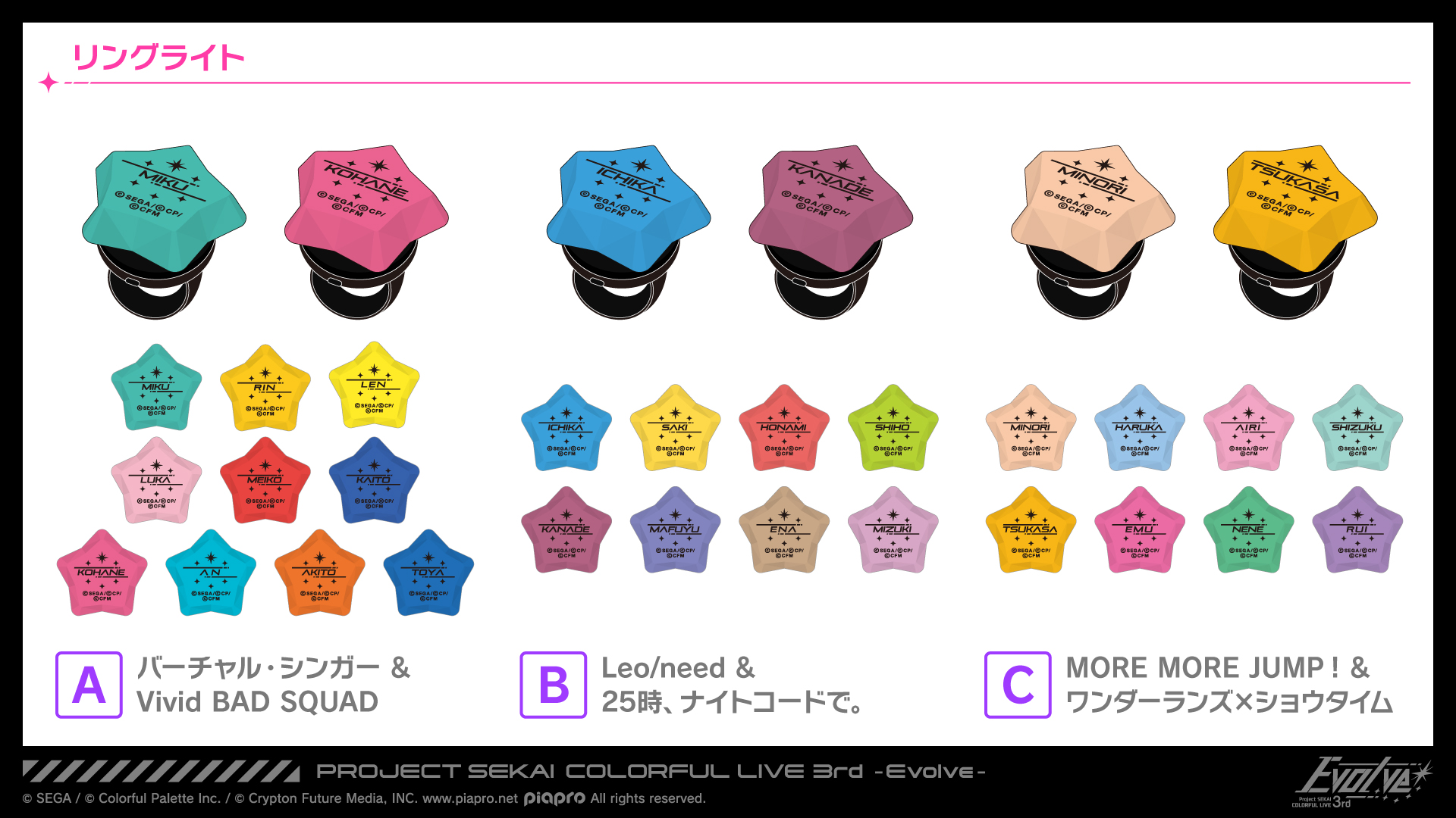 プロセカ セカライ リンライ 8個 まとめ売り プロジェクトセカイ COLORFUL LIVE 5th - Frontier -【セカライ
