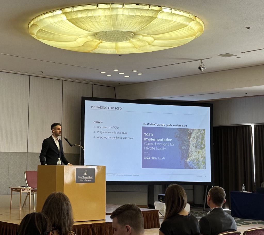 Last week, our ESG team attended the UN @PRI_News conference in Tokyo. Permira's Euan Long presented on how #privateequity can approach climate risk and prepare for @FSB_TCFD's disclosures at the iC International (@beiC20) session for private markets.