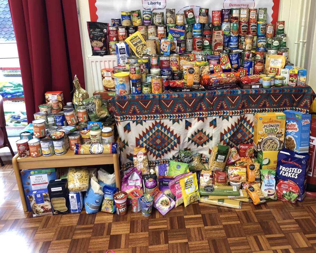 LumbertubsPri's tweet photo. Massive thank you to the whole school community for our harvest food for the local food bank - you are all amazing 🥔🌽🥕🌽🥫🥫🤩🎉 https://t.co/SldssixnJK
