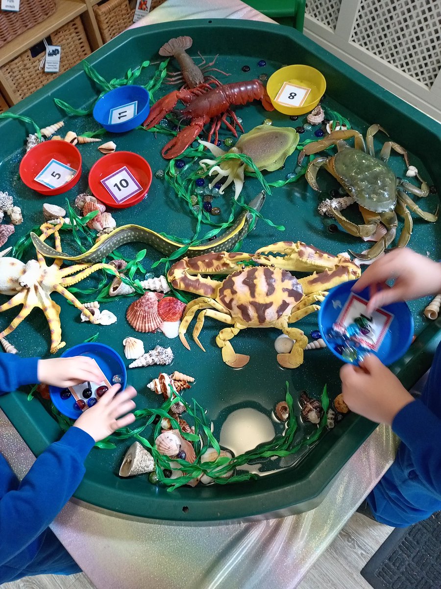 RPPS_Reception's tweet image. We have loved using the gems and sea animals this week to help us with our 1:1 counting!