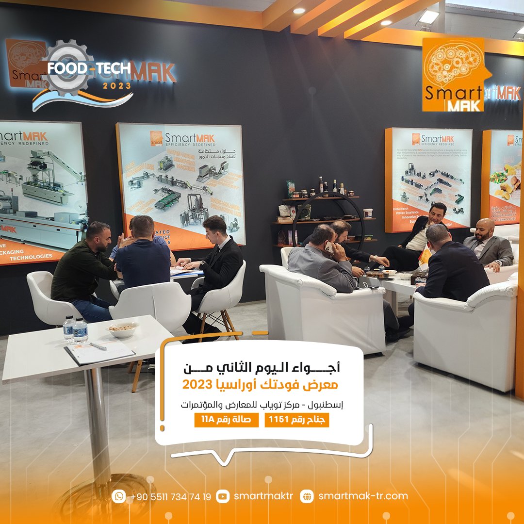 smartmakina's tweet photo. The second-day atmosphere at the #Foodtech #Eurasia 2023
#Istanbul #Tuyap Exhibition and Convention Center,
Booth #1151 , Hall #11A. https://t.co/KDse0oblX8