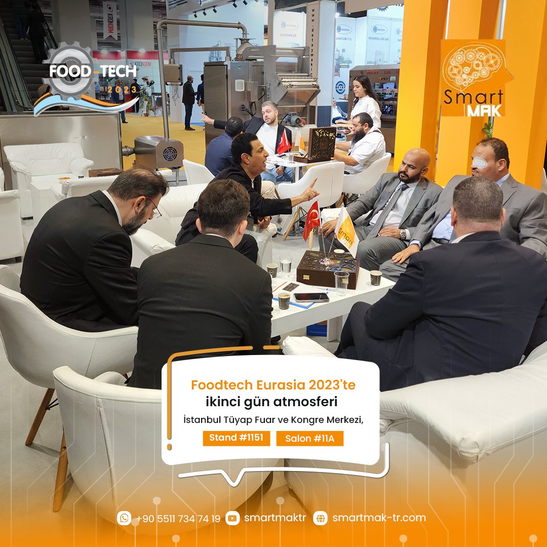 smartmakina's tweet photo. The second-day atmosphere at the #Foodtech #Eurasia 2023
#Istanbul #Tuyap Exhibition and Convention Center,
Booth #1151 , Hall #11A. https://t.co/KDse0oblX8