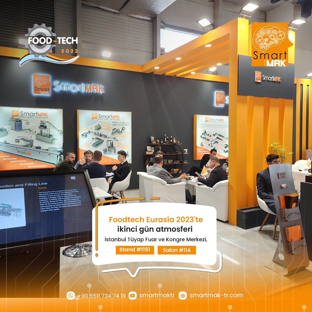 smartmakina's tweet photo. The second-day atmosphere at the #Foodtech #Eurasia 2023
#Istanbul #Tuyap Exhibition and Convention Center,
Booth #1151 , Hall #11A. https://t.co/KDse0oblX8