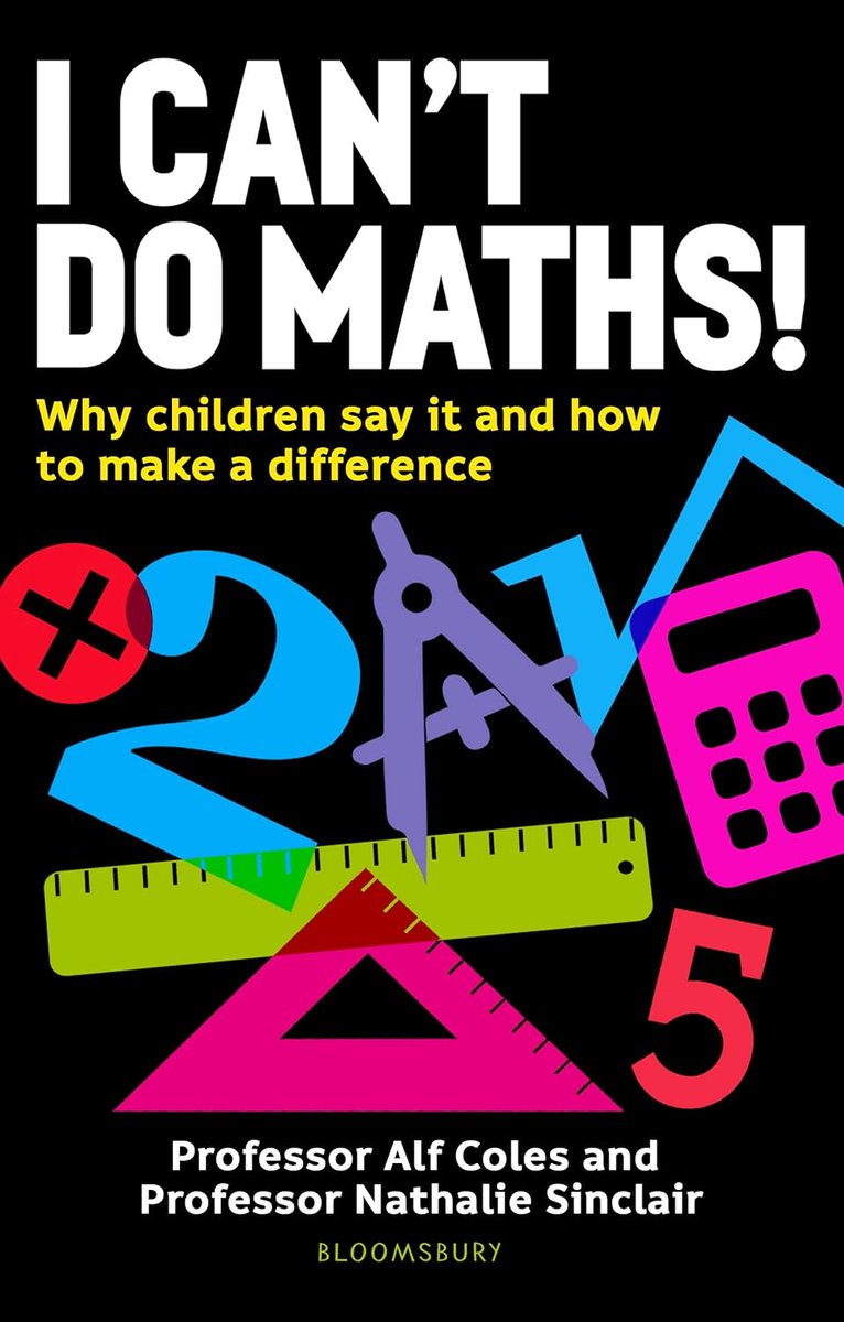 'I Can't Do Maths!' is a new book, exploring some of the myths around teaching maths which can lead to maths anxiety.  We'll be talking to the book's authors Professor Nathalie Sinclair and @AlfColes on The NCETM Maths Podcast - post your questions for our experts below 👇