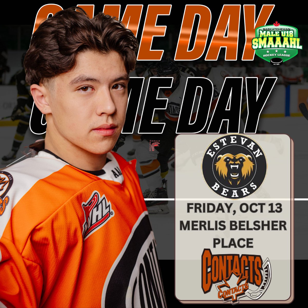💥GAME DAY💥 7:30PM <a href="/MerlisBelsherPl/">Merlis Belsher Place</a>  VS <a href="/EstevanBears/">Estevan Bears</a>