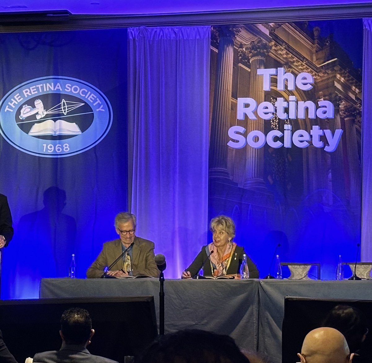 Day 3 of #RetinaSocietyNYC2023 with @JuliaHallerMD and Mark Johnson moderating the AMD session @RetinaSociety