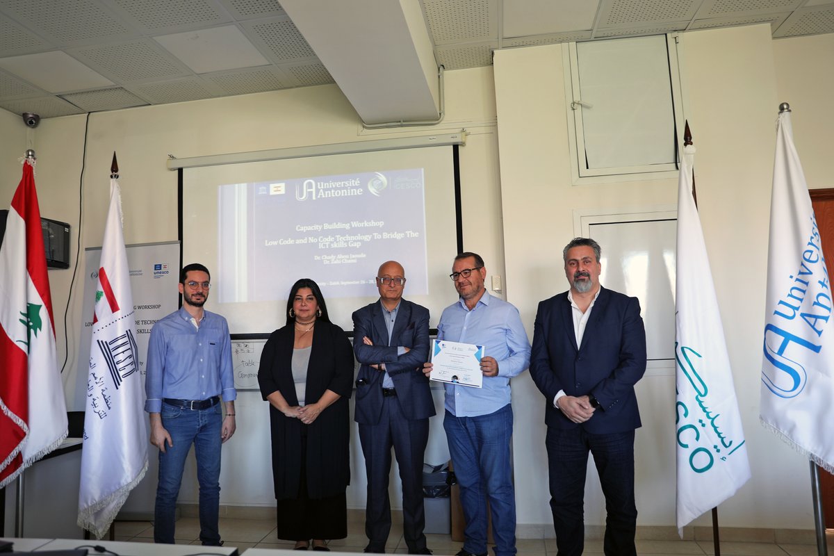 uAntonine's tweet photo. A workshop was organized by UA’s Faculty of Engineering on low-code and no-code technologies in collaboration with the Lebanese National Commission for UNESCO and ISESCO, aiming to bridge the gap in ICT skills.
Read more 🔗https://t.co/GZ5tnD6Zrc
#uAntonine #uA_Engineering https://t.co/7zLuRtVUrF
