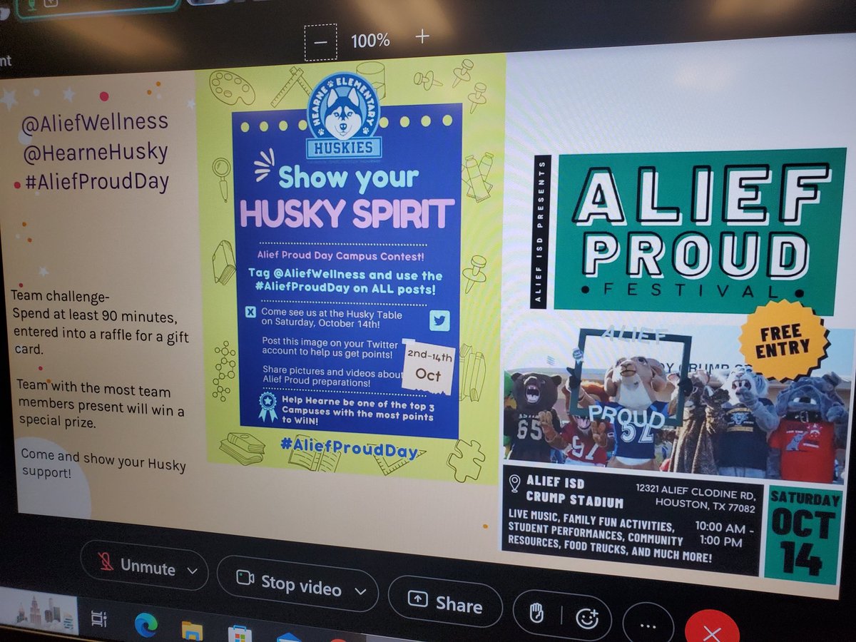 #AliefProudDay <a href="/hearnehusky/">Hearne Elementary</a> <a href="/aliefwellness/">Alief ISD Physical Education and Health</a>