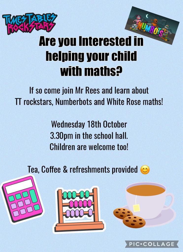 🔢 Interested in learning more about how you can help your child at home with the maths activities and approaches we use here at school? All welcome, we look forward to seeing you🔢