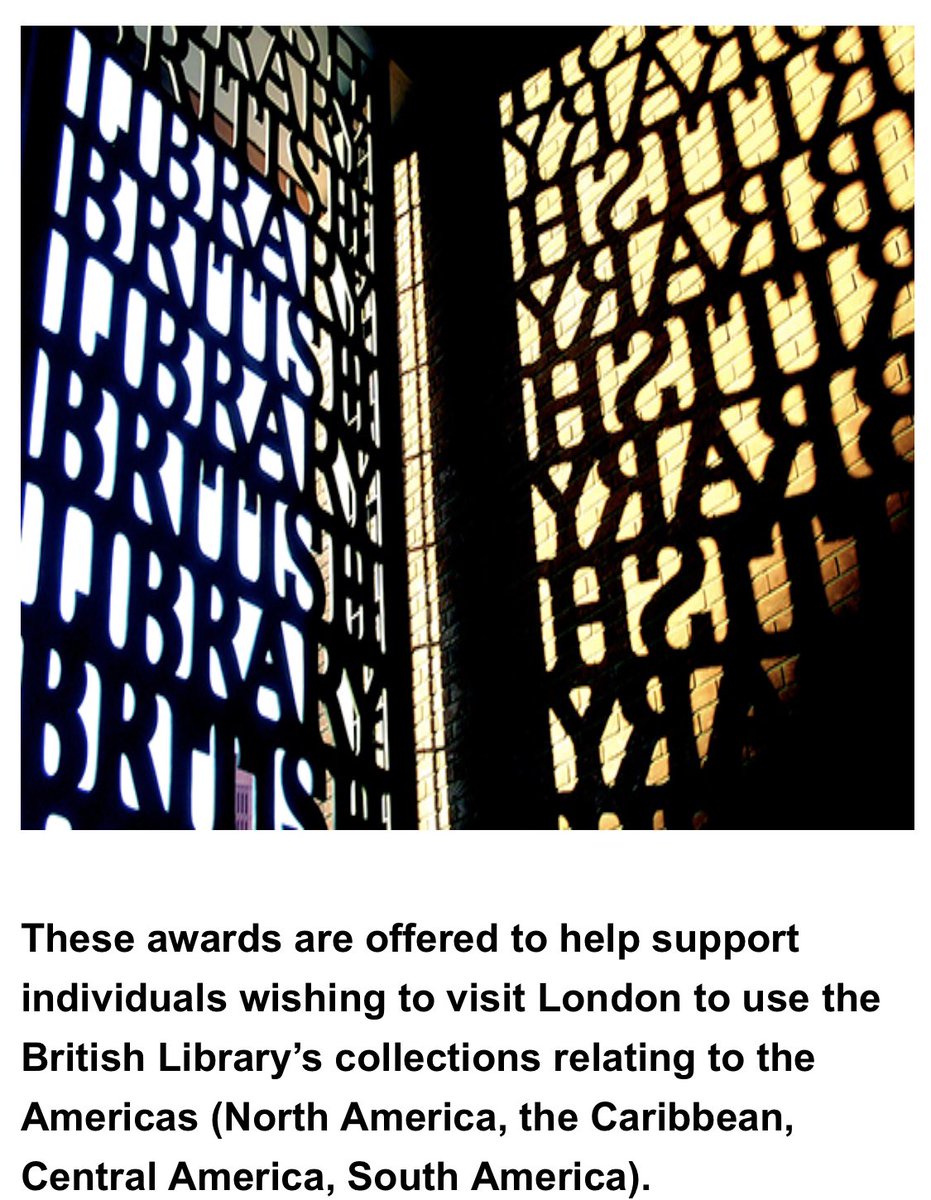 📣 Exciting News! 📚 Applications are now open for the 2024 Eccles Visiting Fellowship. Dive into the exceptional resources of the <a href="/britishlibrary/">British Library</a> and advance your research in the studies of the Americas. 

Don't miss this opportunity! 

bl.uk/eccles-centre/…] #EcclesFellowship