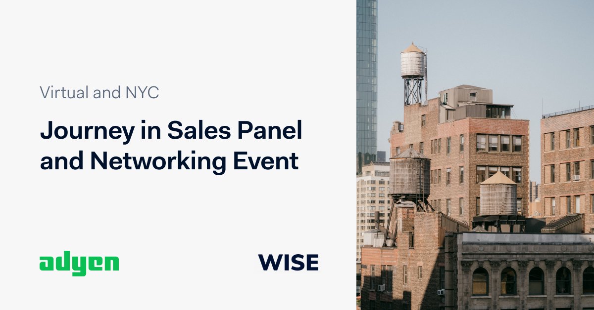 Next Thursday is our @join_wise event! We are almost at capacity in NYC but there is plenty of space to join virtually: bit.ly/3RWLWZM Don't miss the opportunity to hear from three inspiring women as they share their sales career journeys. #B2BSales #AccountExecutive