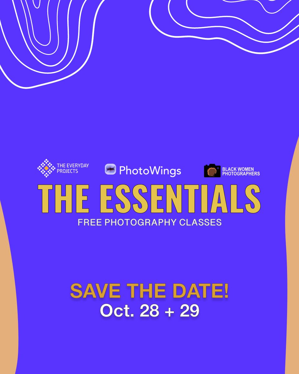 Everyday Africa (@everydayafrica) on Twitter photo 🗓Save the date for The Essentials on Oct. 28 + 29! This FREE online webinar series will feature classes on everything from covering news beyond the headlines, editing for an assignment, incorporating video work into your practice, and much more!
<a href="/PhotoWings/">PhotoWings</a> <a href="/BlkWomenPhoto/">Black Women Photographers™️</a> 🗓Save the date for The Essentials on Oct. 28 + 29! This FREE online webinar series will feature classes on everything from covering news beyond the headlines, editing for an assignment, incorporating video work into your practice, and much more!
<a href="/PhotoWings/">PhotoWings</a> <a href="/BlkWomenPhoto/">Black Women Photographers™️</a>