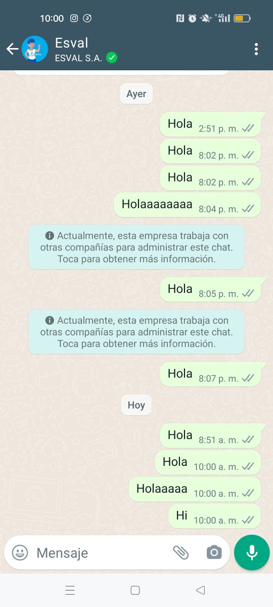 el_flaite_'s tweet photo. Que pasa con @esval_chile  que entrega un número que nadie responde dos días tratando de que me respondan https://t.co/M9oQN4tHJe