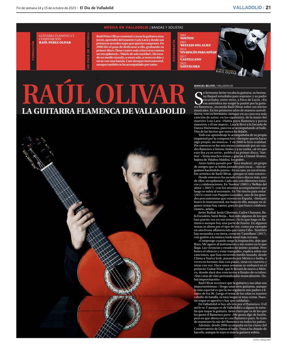 Hoy en “El día de Valladolid”.
Gracias 🙏