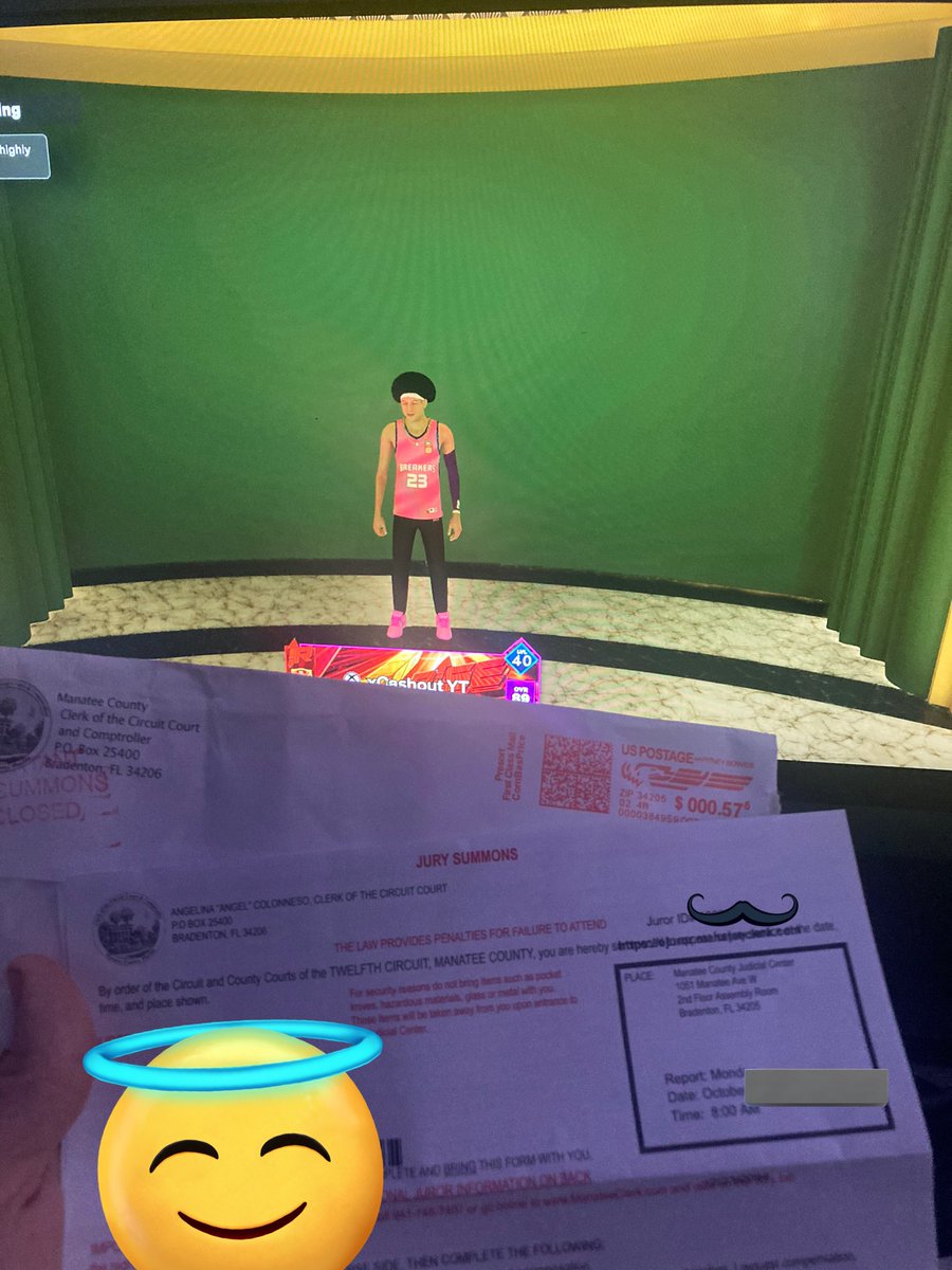 The government really tryna stop my top rep grind.. I got selected to be a jury in court and apparently it’s against the law to miss but 2K24>