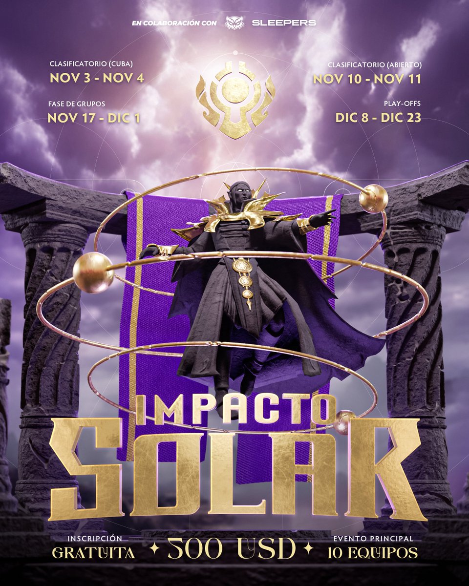 Nos complace anunciar el regreso de la tan esperada segunda edición en colaboración con <a href="/TheSleepers4/">The Sleepers ®</a>  🚀🥳🤯🦉😻🔥
🏆 Impacto Solar - Cuba Dota 2 Championships 🏆
💰Premio: $500
🌎Servidor: US East

⚠️Reglas e Informaciones⚠️ bit.ly/ReglasImpactoS…

#ImpactoSolar #Cuba #Dota2