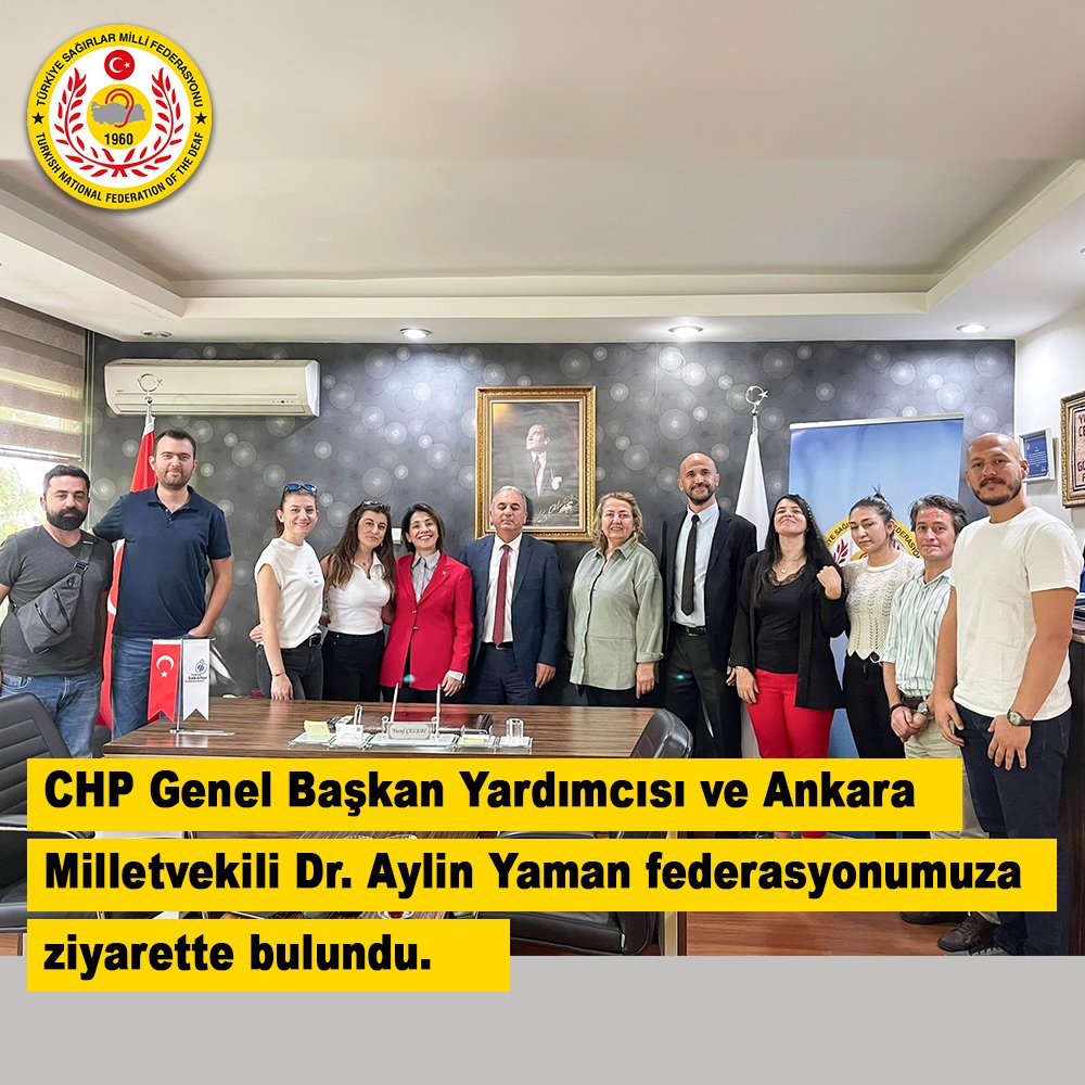 tsmf1960's tweet photo. Cumhuriyet Halk Partisi Sağlık ve Sosyal Politikalardan sorumlu Genel Başkan Yardımcısı, Ankara Milletvekili Dr. Aylin Yaman federasyonumuza ziyarette bulunmuştur. https://t.co/vwmAwsVaHN