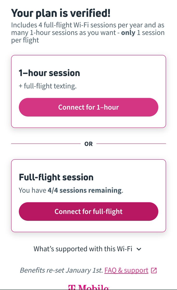 FriendlyVick's tweet photo. Just found out @TMobile Gives you free wifi on flights. Very nice! Thank you. https://t.co/SoXCjMoIwn