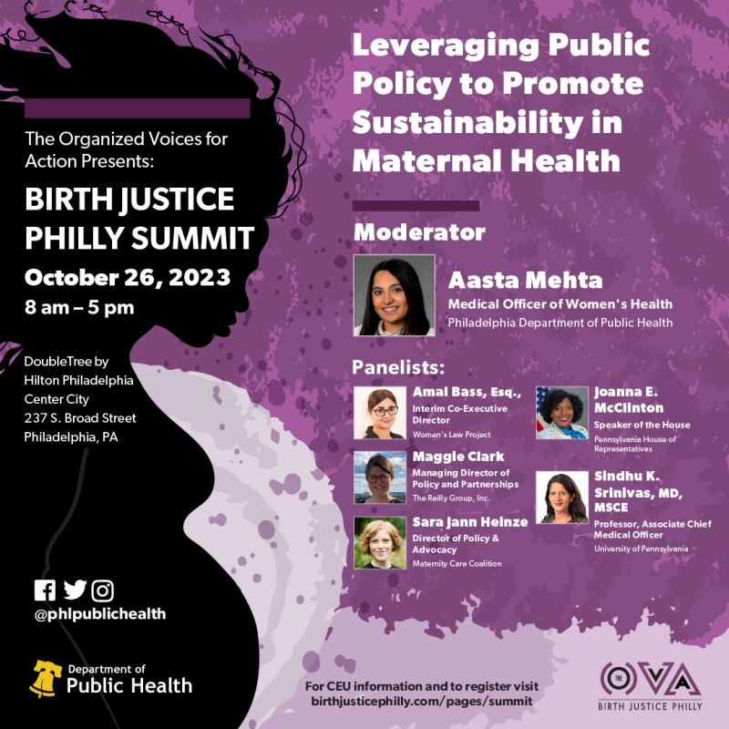 Just thrilled to be included in this discussion and really looking forward to the 2023 Birth Justice Philly Summit! #BirthJusticePhilly #MaternalHealth #EquityMatters