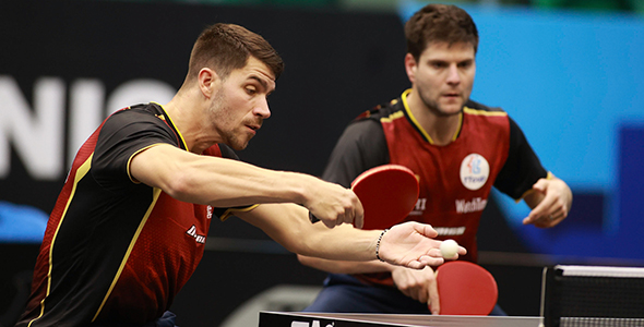 myTischtennis's tweet photo. Finale! 🥳 Im Einzel lief es nicht gut für Patrick Franziska und @dimaovtcharov, im Doppel dafür um so besser. Gemeinsam kämpfen sie morgen beim WTT Contender in Maskat um Gold: https://t.co/jFTtngcf92 https://t.co/iZr63P4TTP