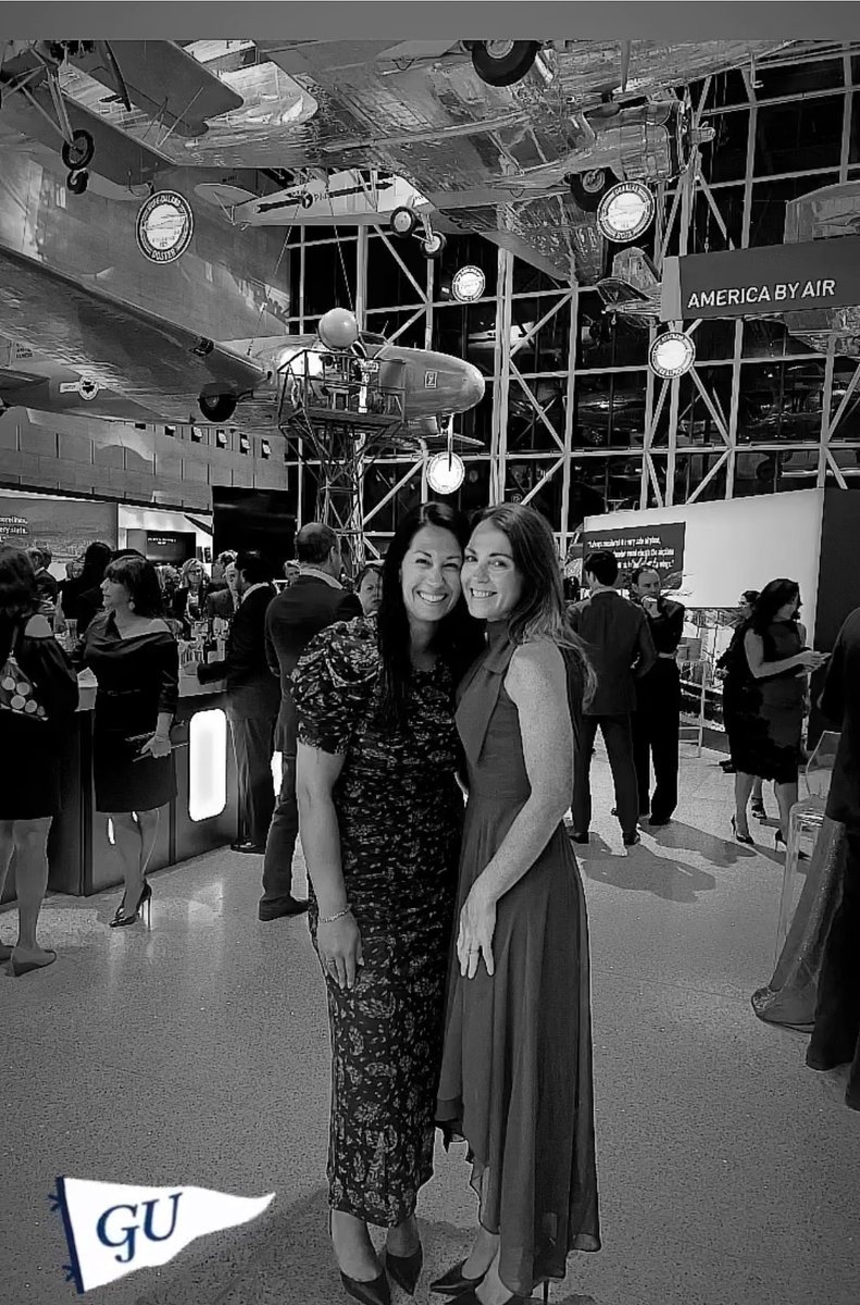 ADarcyMahoney's tweet photo. Celebrating  @Georgetown @GtownNursing last night @airandspace with @mddstephens ! #CalledtoBe campaign has kicked off and I’m grateful to be @GUAlumni 
 #CuraPersonalis https://t.co/Ac77NHKAue