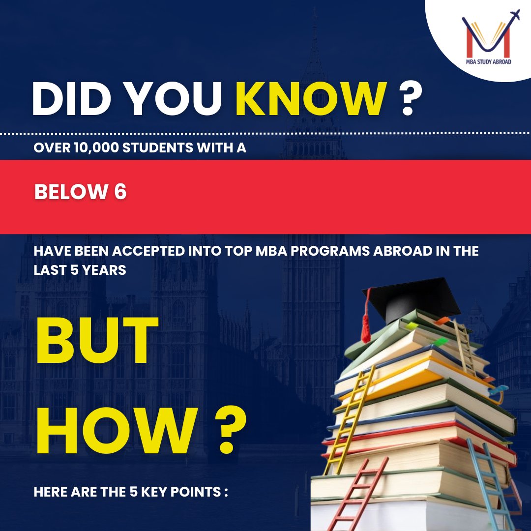 MbaStudyabroad's tweet photo. Low CGPA? No problem!
Unlock endless opportunities and elevate your career with an MBA from an international university!
#mba #mbaabroad #studyabroad #highereducation #careerguidance #MBAgoals #StudyAbroadOpportunities #InternationalMBA #ielts #toefl #gmat #gre #britishcouncil https://t.co/9jV0k7g13X