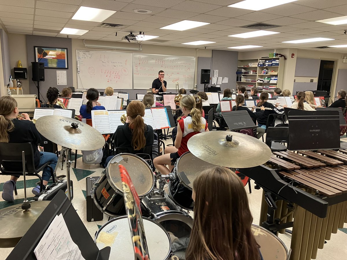 After-school band rehearsals are underway in our middle and high school programs! Full band is an important part of the curriculum &amp; develops balance, tuning, expression, &amp; teamwork skills. The gr. 6 band <a href="/MalcolmMMMS/">Malcolm Munroe</a> is working hard to build a good ensemble sound! 🎶