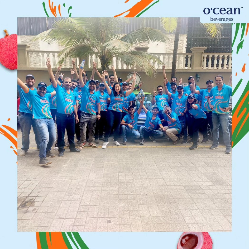 OceanBeverages's tweet photo. Team India is hitting Sixes while Team O'cean is hitting stores near you! 🏏 
Hydrate. Scan. Win! by uploading pictures with O'cean Lively Lychee, tag us, and get the chance to score  exciting O'cean hampers🎉
Now available at your nearest retail store. 

#ScanHydrateWin https://t.co/GhCcMB2k0c