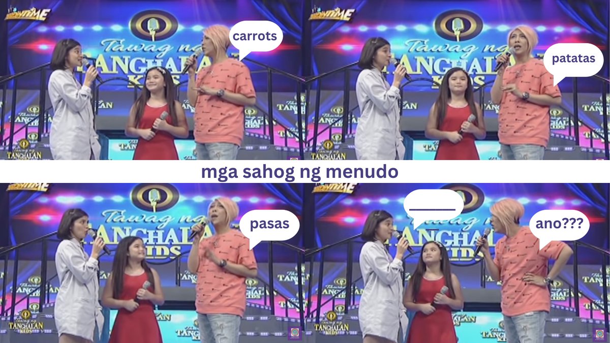 itsShowtimeNa's tweet photo. 🤣 #MyShowtimeCore time! Hulaan ang pambasag na entry ni Anne sa mga sahog ng Menudo! #ShowtimeWillBeRightBack

WATCH here for the full video here: https://t.co/Faaso7zAXY

Subscribe and follow!
https://t.co/6a3FbJJ7pp
https://t.co/FA9ip4yRhx
https://t.co/kJcqr7VPM7 https://t.co/i79wyQLjkH