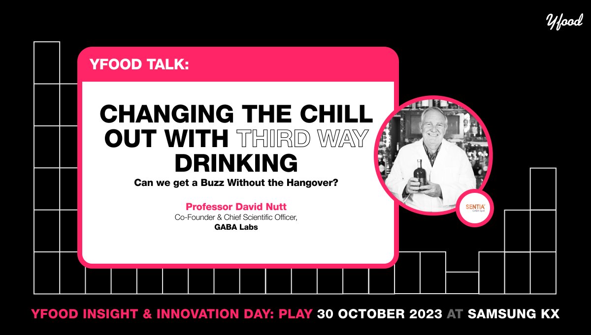 SCHEDULE LIVE! 🙌 Places going fast. Check out the lineup for YFood Insight & Innovation Day: PLAY @ Samsung KX - 30 October. Hear from Food & Drink / Food Tech experts including Sentia’s Prof. David Nutt. Sign up here 🔗 bit.ly/INI_play