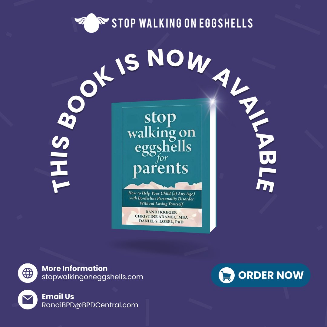 Parenting a child with BPD can be tough, but there's hope. Discover effective strategies in my book. 📖 

Get it here: stopwalkingoneggshells.com/shop/ 

#BPD #randikreger #stopwalkingoneggshells #borderlinepersonalitydisorder