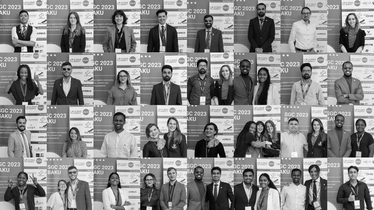 SGAC's tweet photo. Cheers to the fantastic delegates and the team ๐โจ! This post is about celebrating the amazing people who made Space Generation Congress 2023 a blast. All of you rockstars helped us reach for the stars, and we couldn't be more grateful. ๐๐ #SGC2023 #DreamTeam #SpaceGenius https://t.co/XceRq5TkhU