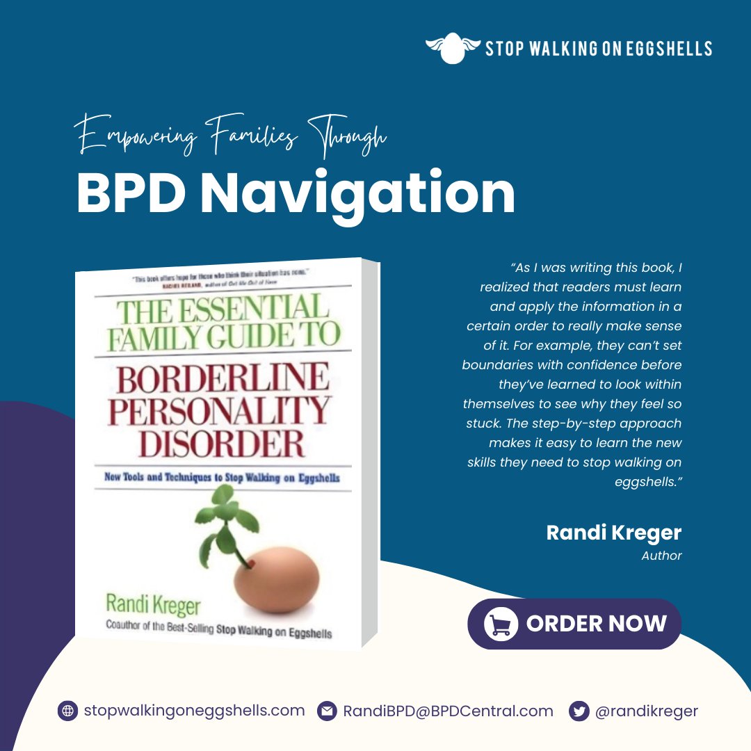 Unlock new tools and techniques to mend relationships with loved ones suffering from BPD. The Essential Family Guide to Borderline Personality Disorder offers a step-by-step approach for lasting change.   

Get it here: stopwalkingoneggshells.com/shop/ 

#bpd #randikreger