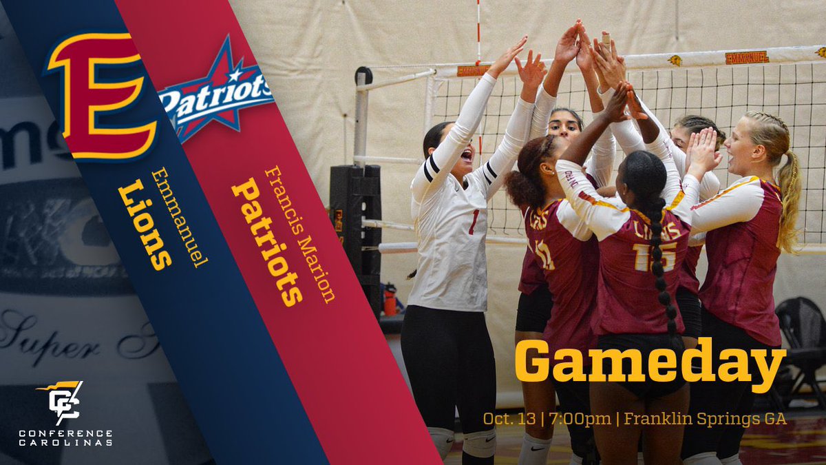 EmmanuelWomenVB's tweet photo. 🏐 Gameday 
🆚 Patriots of Francis Marion
📍Franklin Springs GA
⏰ 7:00 pm
📺 Conference Carolina’s digital Network

#LionPride #FaithOverFear #goeulions #volleyball #D2VB https://t.co/j59Qvctbg3
