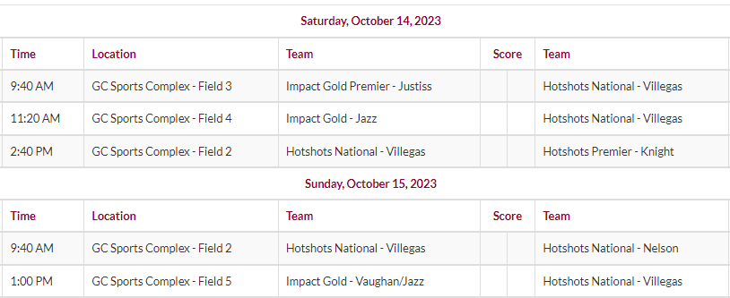 HSVillegas18u's tweet photo. *** Schedule Change ***

We will play at 11:20 AM vs. @Jazz16u on Sat 10/14

@ednaudin @CSA_Athletes @CoachJonErik @Mike_P_Zimmer @barrett_brent @hotshotsnation https://t.co/d8hpWywKnU